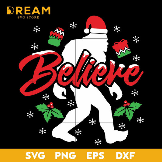 Bigfoot Believe christmas svg, Christmas svg, png, dxf, eps digital file CRM1511205L