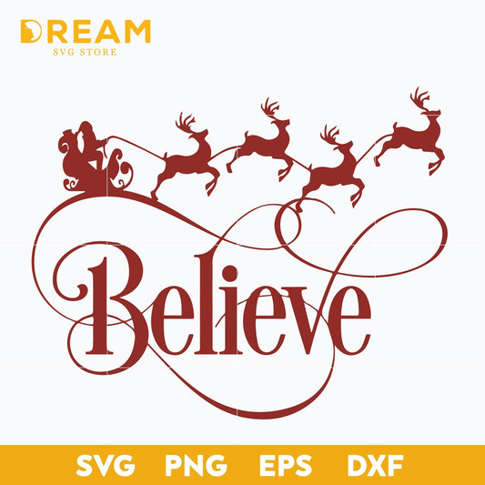 Believe christmas svg, christmas svg, png, dxf, eps digital file CRM1911204L