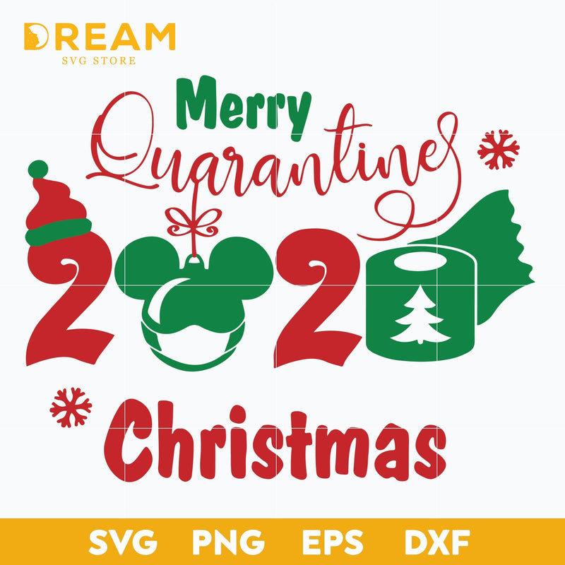 Merry quarantine 2020 christmas disney svg, christmas svg, png, dxf, eps digital file CRM2011208L