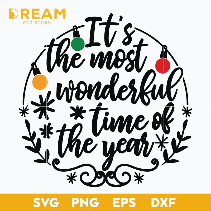 it's the most wonderful time of the year christmas svg,Christmas svg, png, dxf, eps digital file CRM26112010L