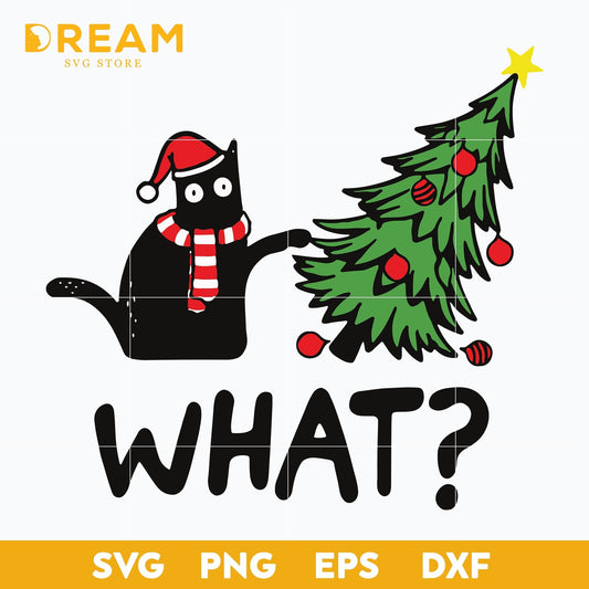 Black cat christmas svg, Christmas svg, png, dxf, eps digital file CRM29112010L