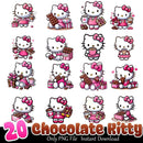 Coffee and Chocolate Kitty Bundle PNG 20+ Aristocats Love PNG Instant Download