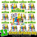 Street Birthday Boy Bundle PNG 13+ Sesame Street PNG Instant Download