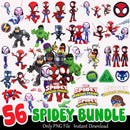 Spidey Bundle PNG 56+ Super Hero Cartoon PNG Instant Download