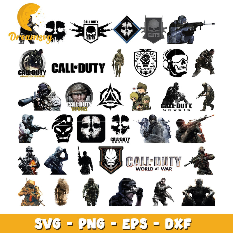 Call of duty design bundle svg, call of duty characters svg