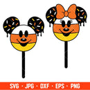 Candy Corn Mickey &amp; Minnie Svg, Free Svg, Daily Freebies Svg, Cricut, Silhouette Vector Cut File