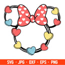 Candy Hearts Minnie Mouse Svg, Free Svg, Daily Freebies Svg, Cricut, Silhouette Vector Cut File