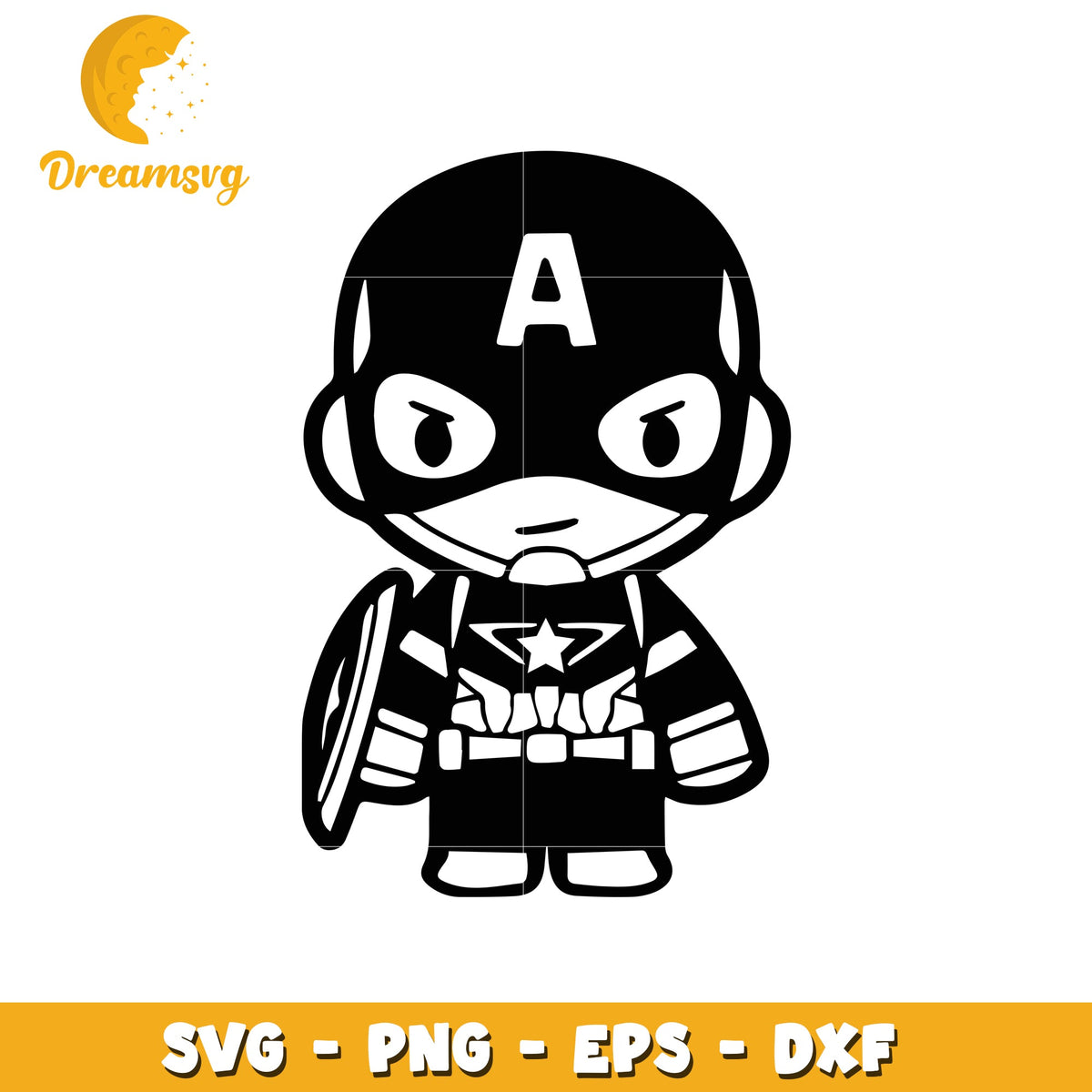 Captain America SVG PNG, Superhero Clipart for Crafts