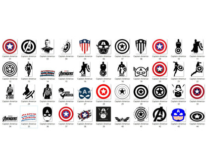 176+ Captain America Bundle SVG, Superhero Clipart Svg Bundle Layered Item, Cartoon svg, png, dxf, eps digital file