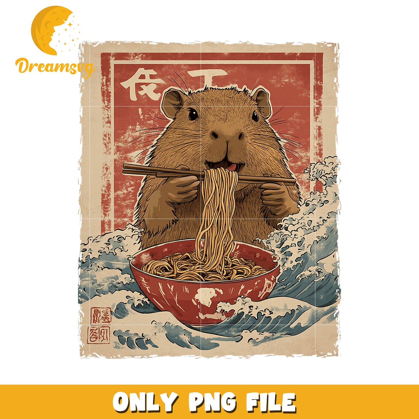Capybara Ramen PNG Japanese Style Art