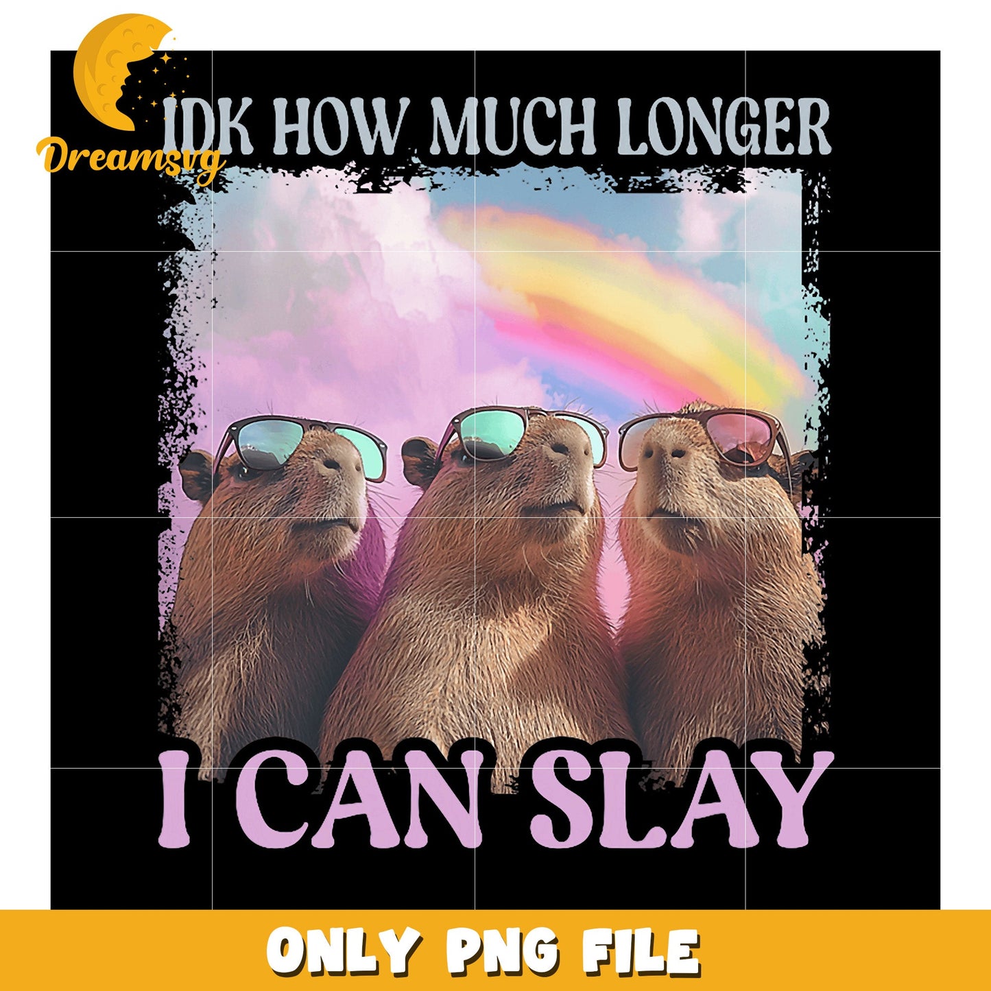 Capybara Slay PNG I Don't Know How Much Longer