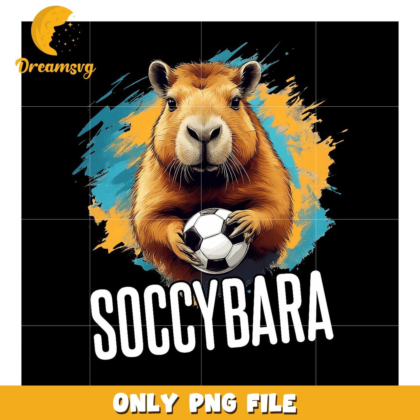 Capybara Soccer PNG Design