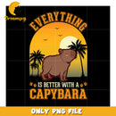 Capybara Sunset PNG Everything is Better
