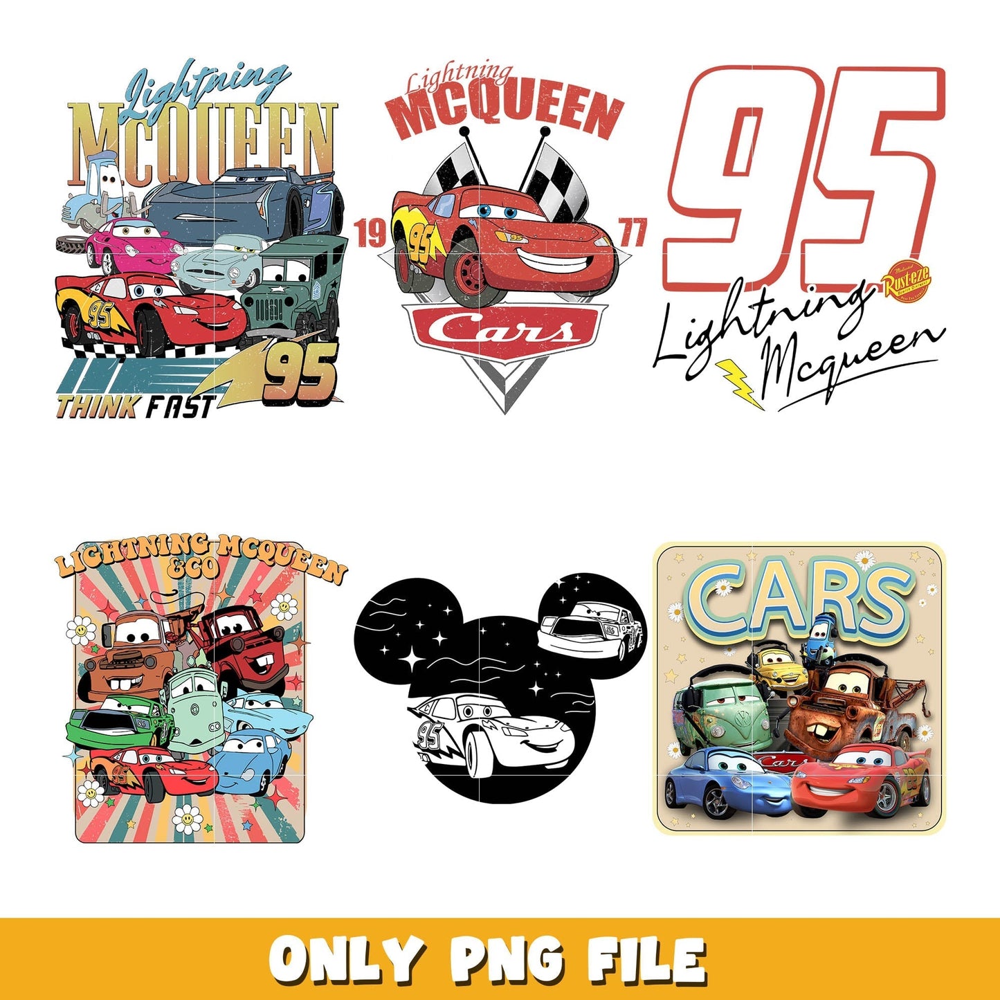 Disney mcqueen car 95 png bundle, Disney car png, Disney png