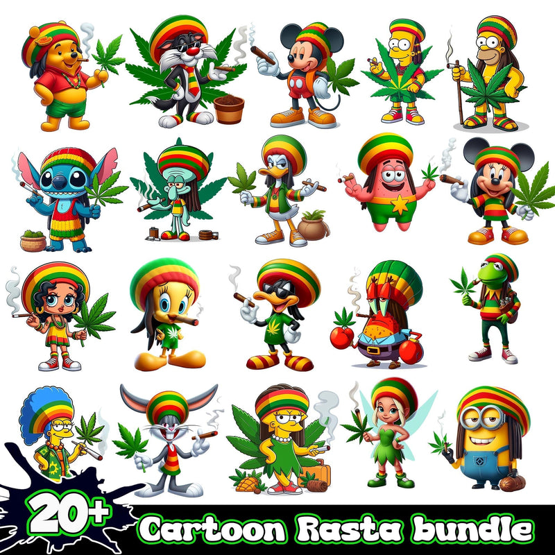 Cartoon Rasta Bundle 20+ PNG