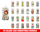24 Cartoons Christmas 16oz Libbey Can Glass 2022 designs PNG, Christmas PNG bundle, Winnie Pooh 16oz tumbler CRM07112201