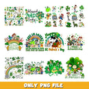 Cartoon characters Lucky St Patrick Day png, disney bundle png, cartoon png