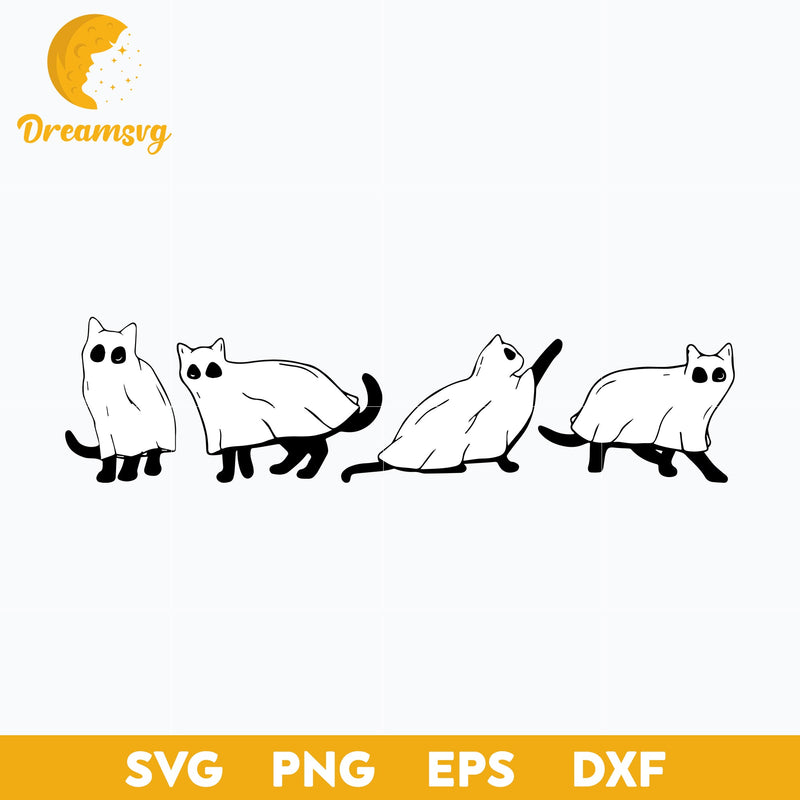 Cat Ghost Halloween svg, Halloween svg, png, dxf, eps digital file.