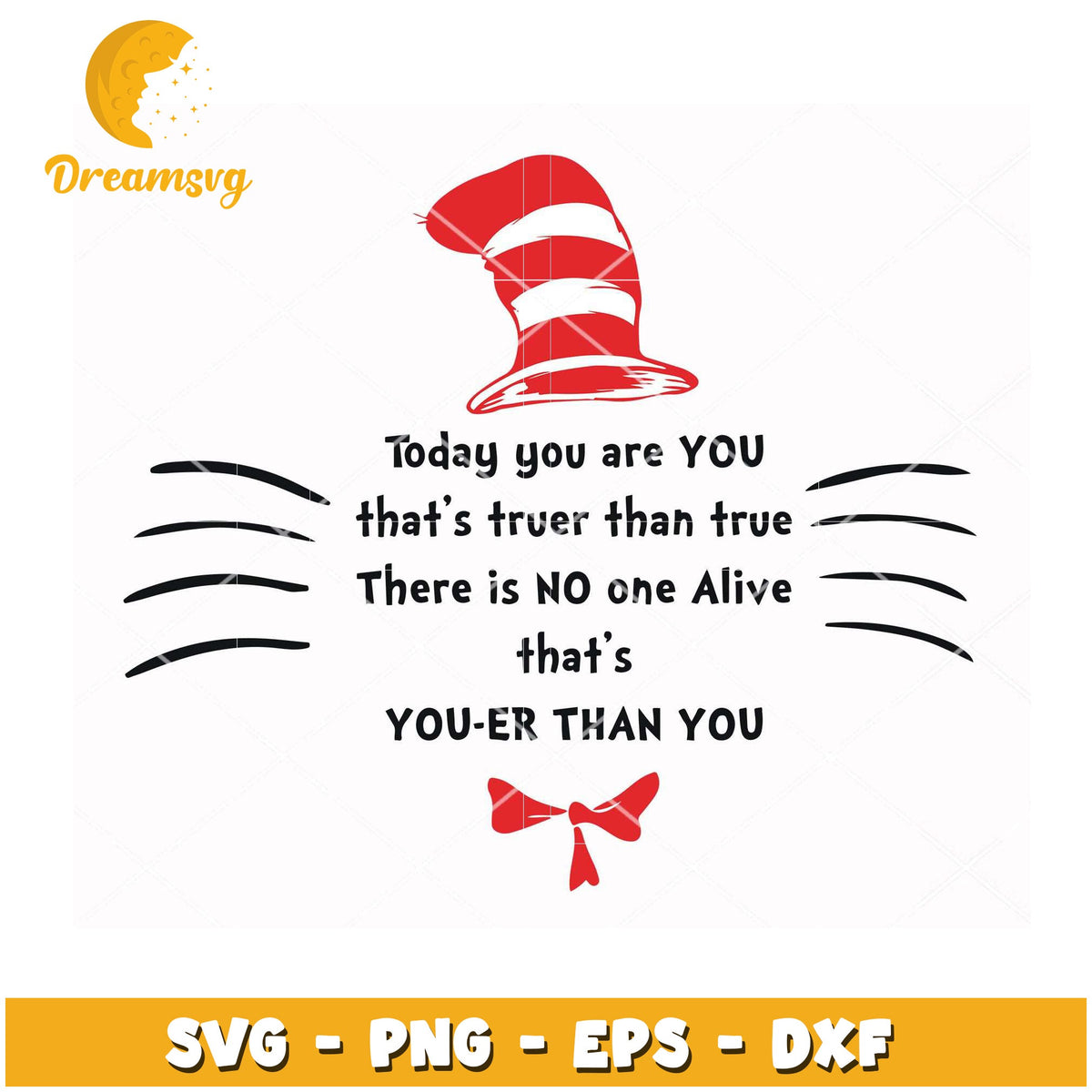 Cat in Hat SVG You Are You Quote