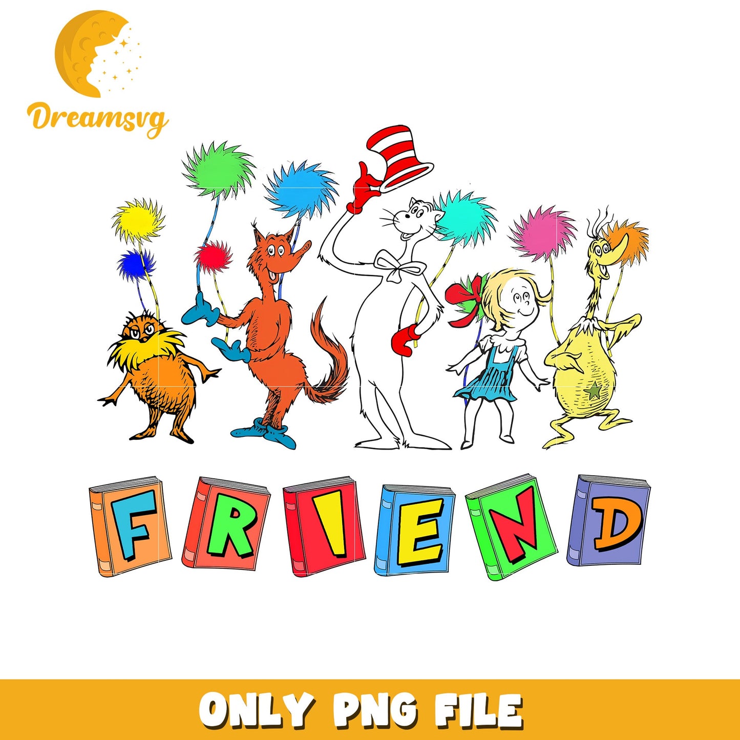 Cat in the Hat Friends PNG