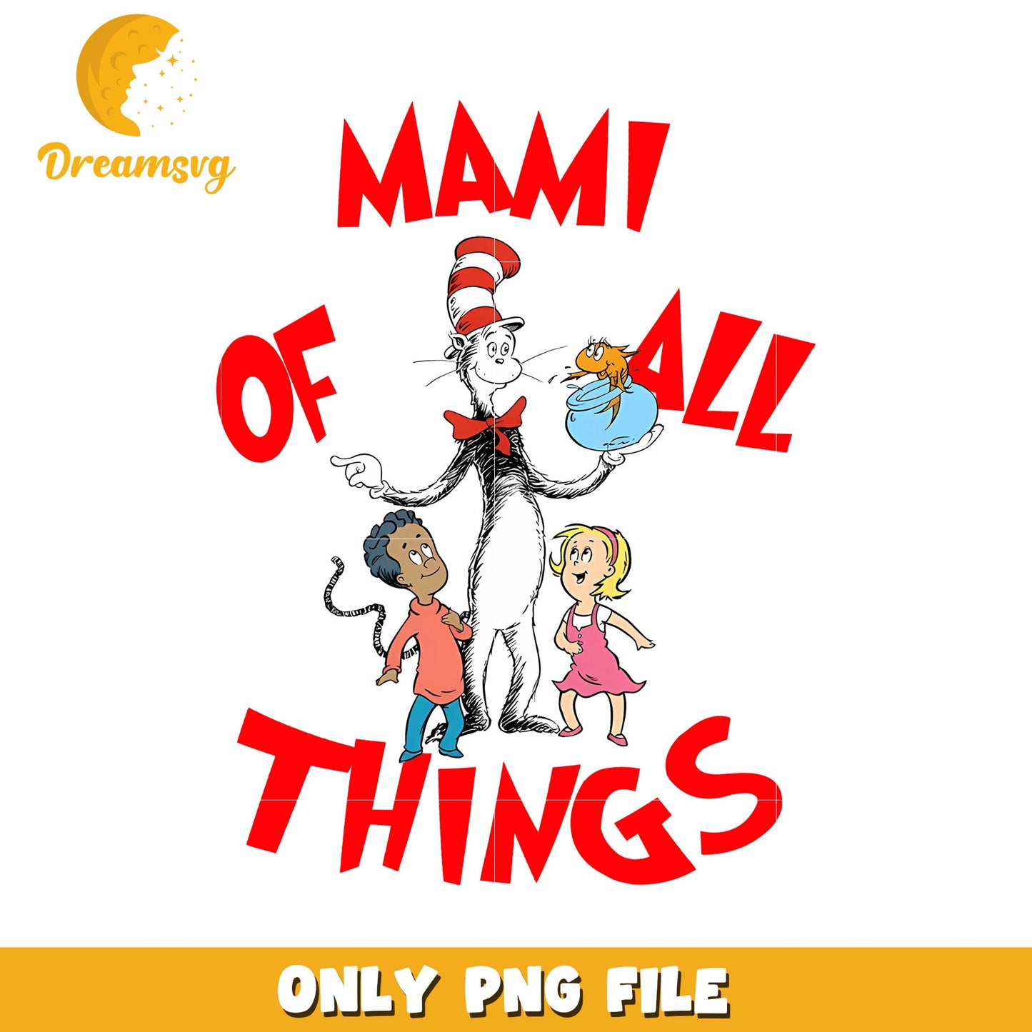 Cat in the Hat Mami PNG Design