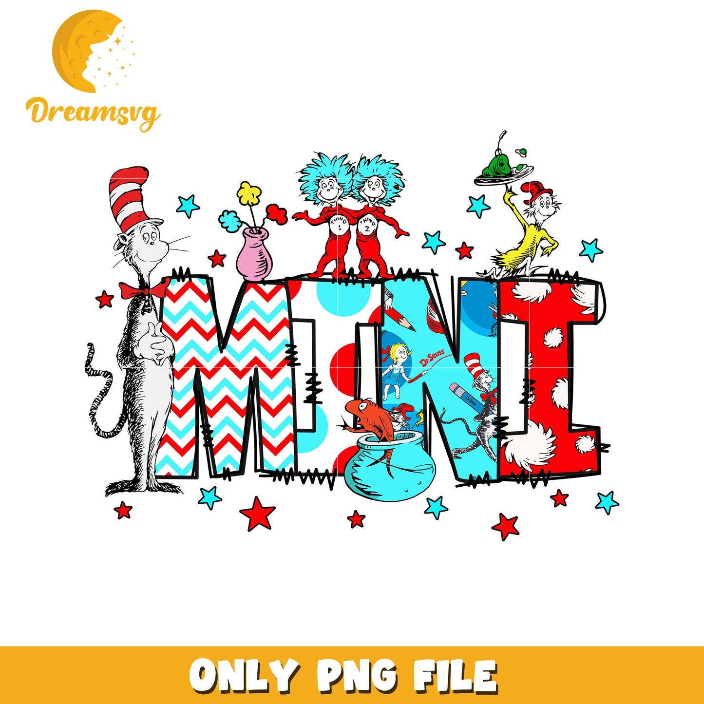 Cat in the Hat Mini PNG Design