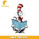Cat in the Hat PNG Glitter Reading