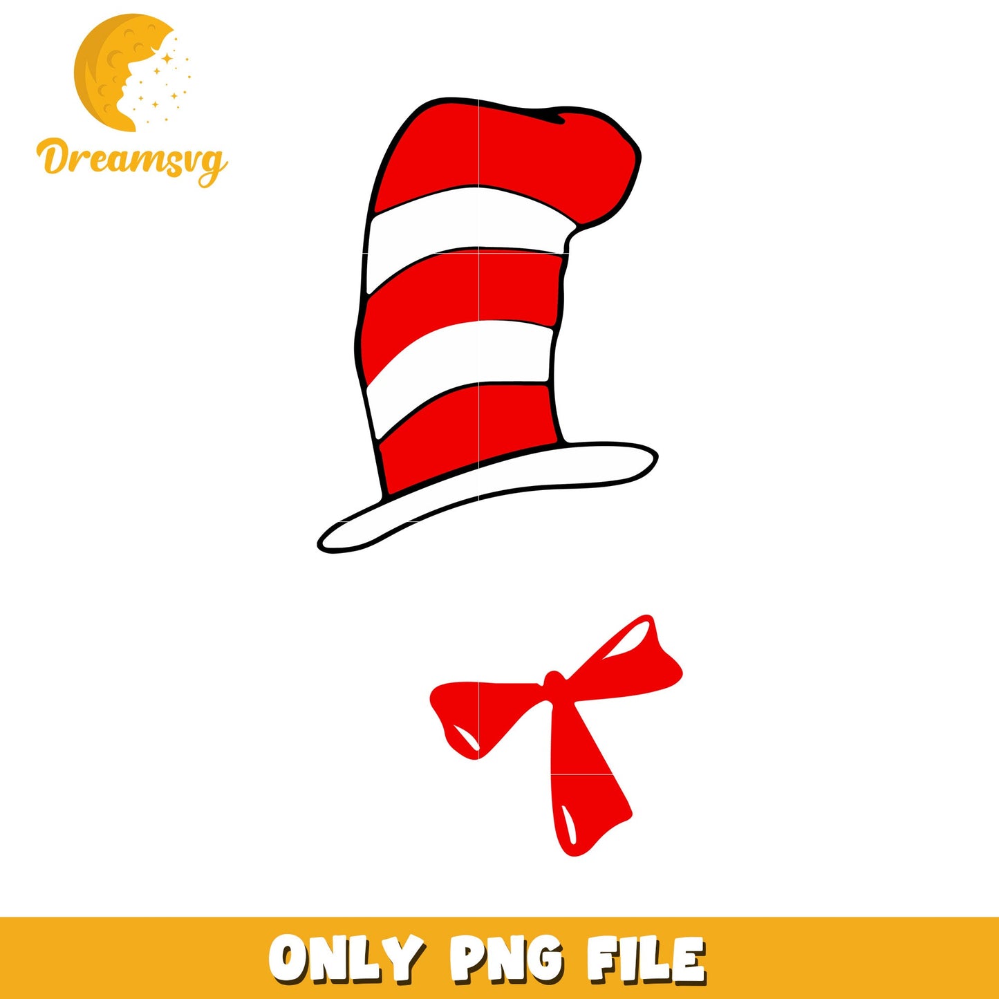 Cat in the Hat PNG Hat Bow Clipart