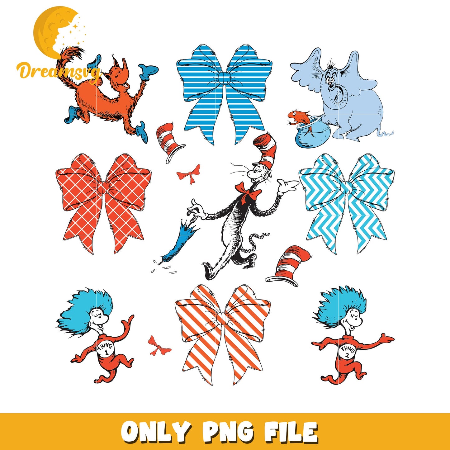 Cat in the Hat PNG Sublimation Designs