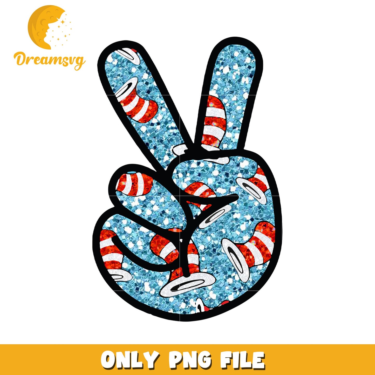 Cat in the Hat Peace Sign PNG
