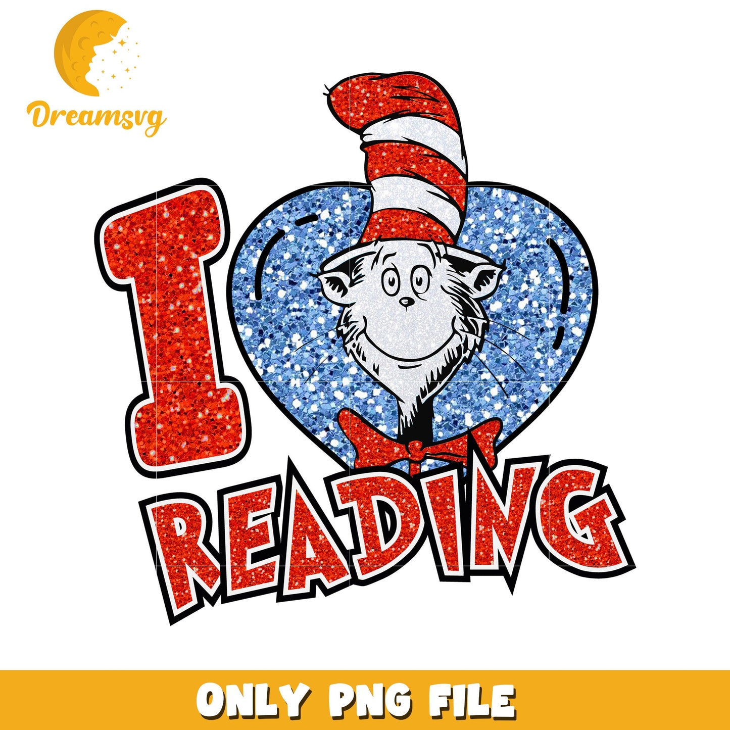 Cat in the Hat Reading PNG