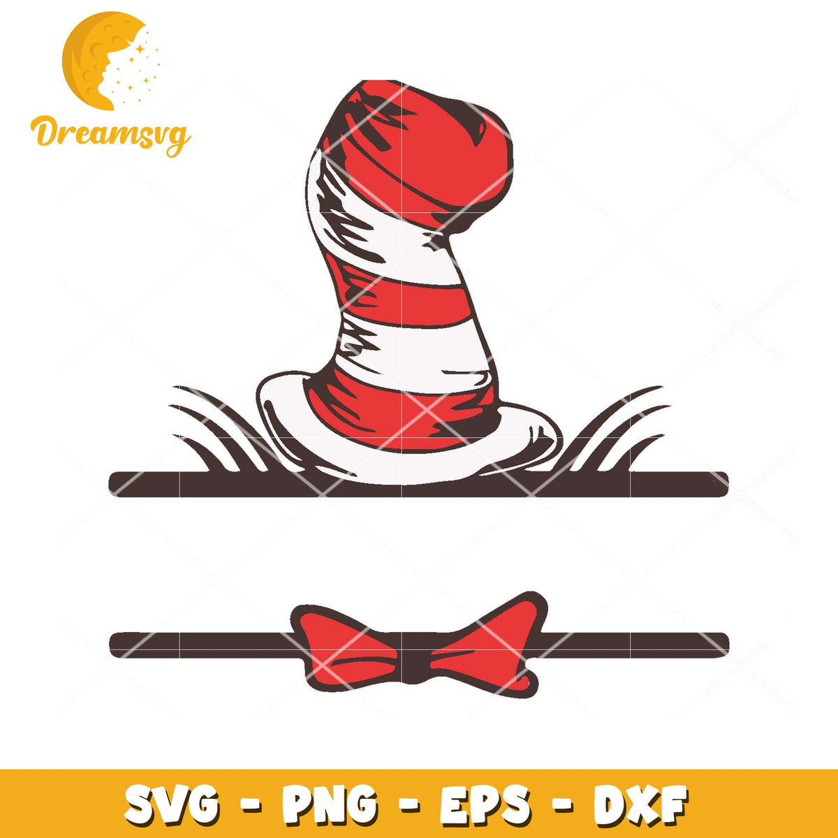 Cat in the Hat SVG Art Instant Download for Crafts and Designs