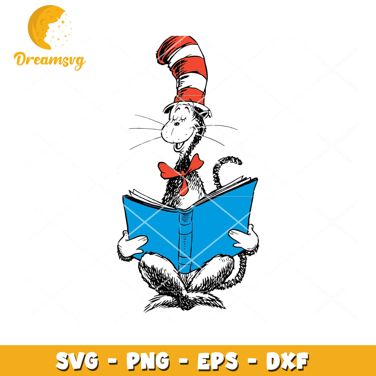 Cat in the Hat SVG Reading Book