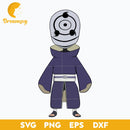 Chibi Tobi Madara Svg, Tobi Svg, Anime Mask Svg, Uchiha Obito Tobi Svg, Naruto Svg, file for cricut, Anime svg, png, eps, dxf digital download