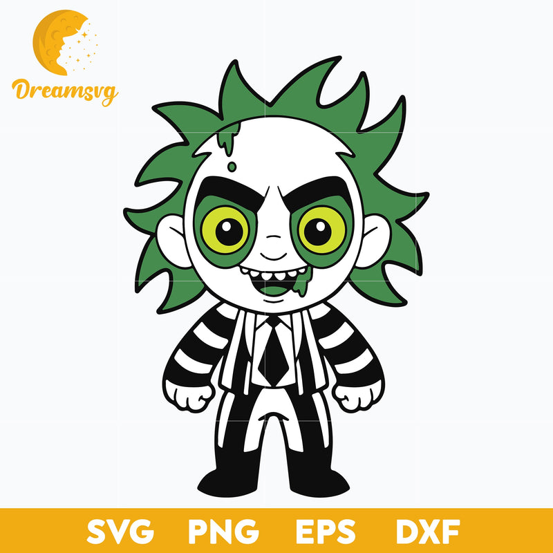 Chibi Beetlejuice Horror Movies svg, Halloween svg, png, dxf, eps digital file.