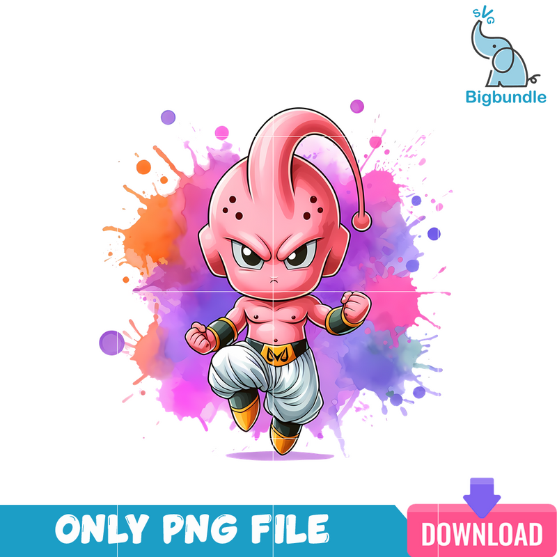 Chibi Majin Buu Anime Characters PNG