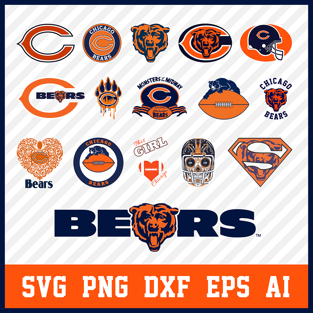 Chicago Bears Svg Logo, Chicago Bears Png Logo, NFL Bears Clipart