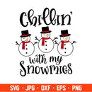 Chillin’ With My Snowmies Svg, Christmas Teacher Svg, Merry Christmas Svg, Cricut, Silhouette Vector Cut File