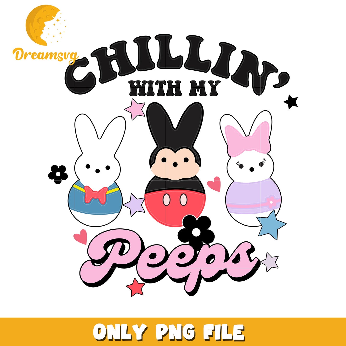 Chillin With My Peeps PNG Design