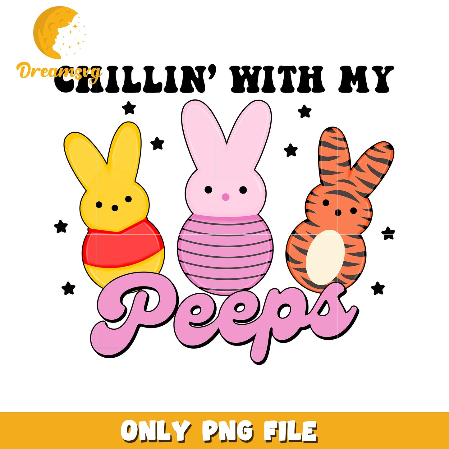Chillin' with My Peeps Easter PNG