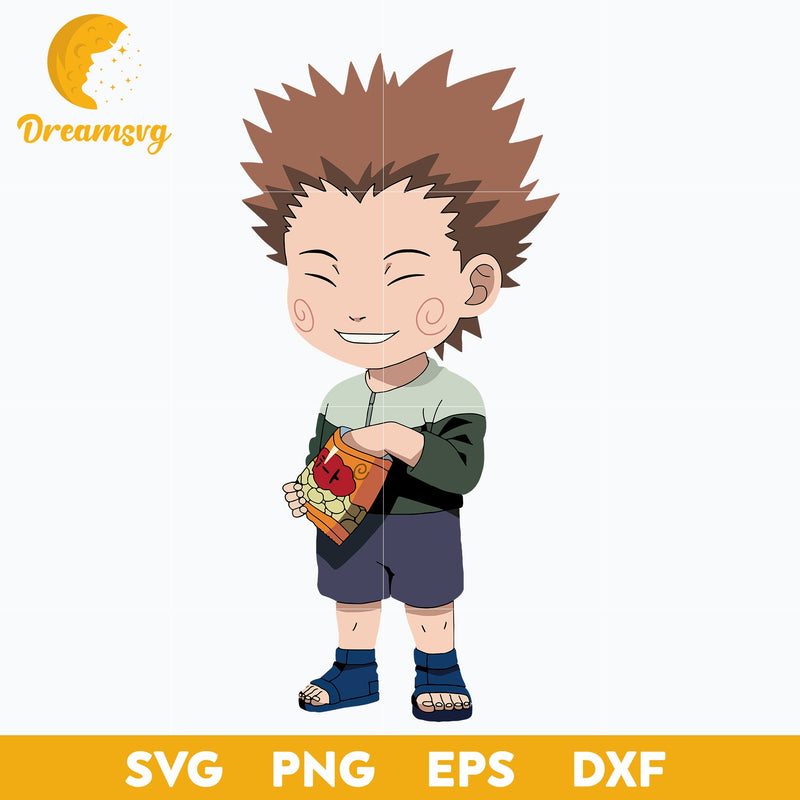 Choji Akimichi Shikamaru Nara Gaara Itachi Uchiha Naruto Uzumaki, Chibi, file for cricut, Anime svg, png, eps, dxf digital download