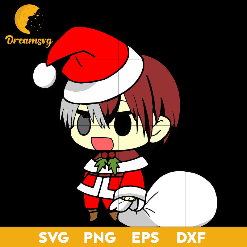 Christmas Todoroki Shoto Svg, My Hero Academia Svg, Todoroki Shoto Chibi Svg, Santa Todoroki Shoto Svg, file for cricut, Anime svg, png, eps, dxf digital download