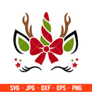 Christmas Unicorn Svg, Reindeer Svg, Christmas Svg, Holy Unicorn Svg, Cricut, Silhouette Cut File