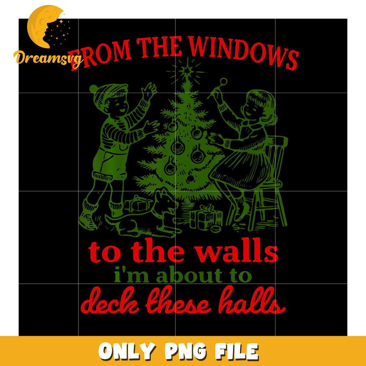Christmas Funny From The png, funny saying png, christmas png