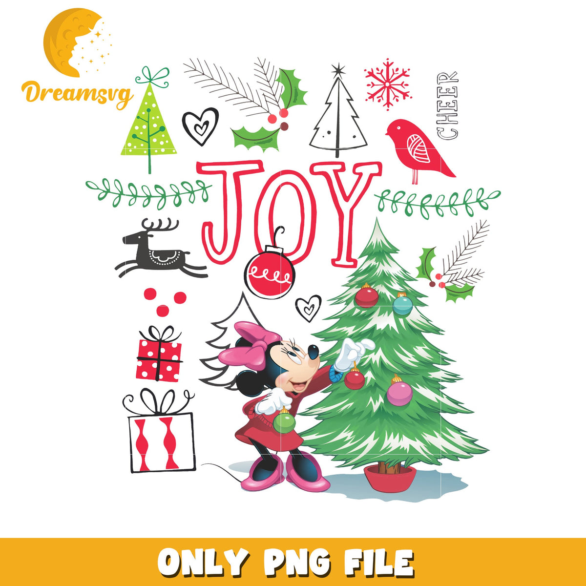 Christmas Joy Square png, merry disney png, holiday magic png