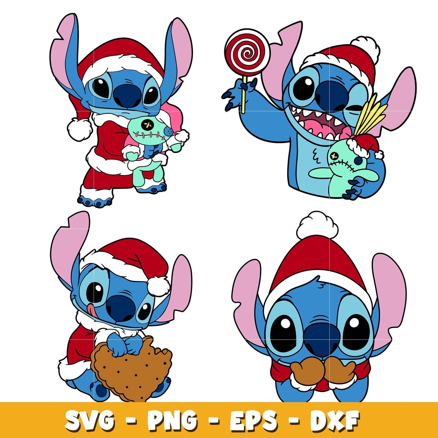 Disney Christmas Stitch Christmas  bundle svg, Disney svg, Digital download