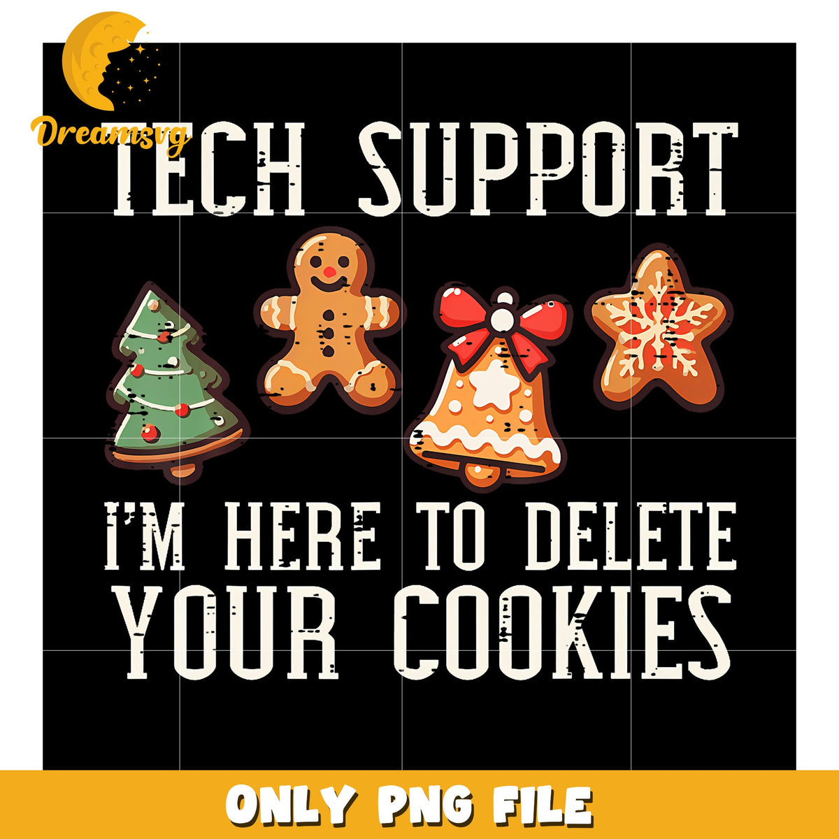 Christmas Tech Support Here To Delete Cookies png, cartoon png, happy holiday png