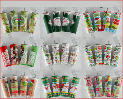 300+ Christmas Tumbler, 20oz Skinny Tumbler Sublimation Designs, Christmas Rules Tumbler Wrap for Straight Tumbler PNG Instant Download CRM10112204