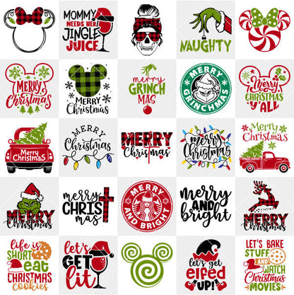 Christmas SVG Bundle, Santa Claus Svg, Merry Christmas Svg, Cricut, Silhouette Vector Cut File