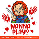 Chucky Wanna Play Svg, Friends Till The End Svg, Halloween Svg, Horror Movie Svg, Cricut, Silhouette Vector Cut File